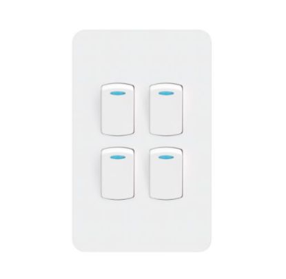 Picture of LIGHT SWITCH 4 LEVER 1WAY 16A 250V 2x4